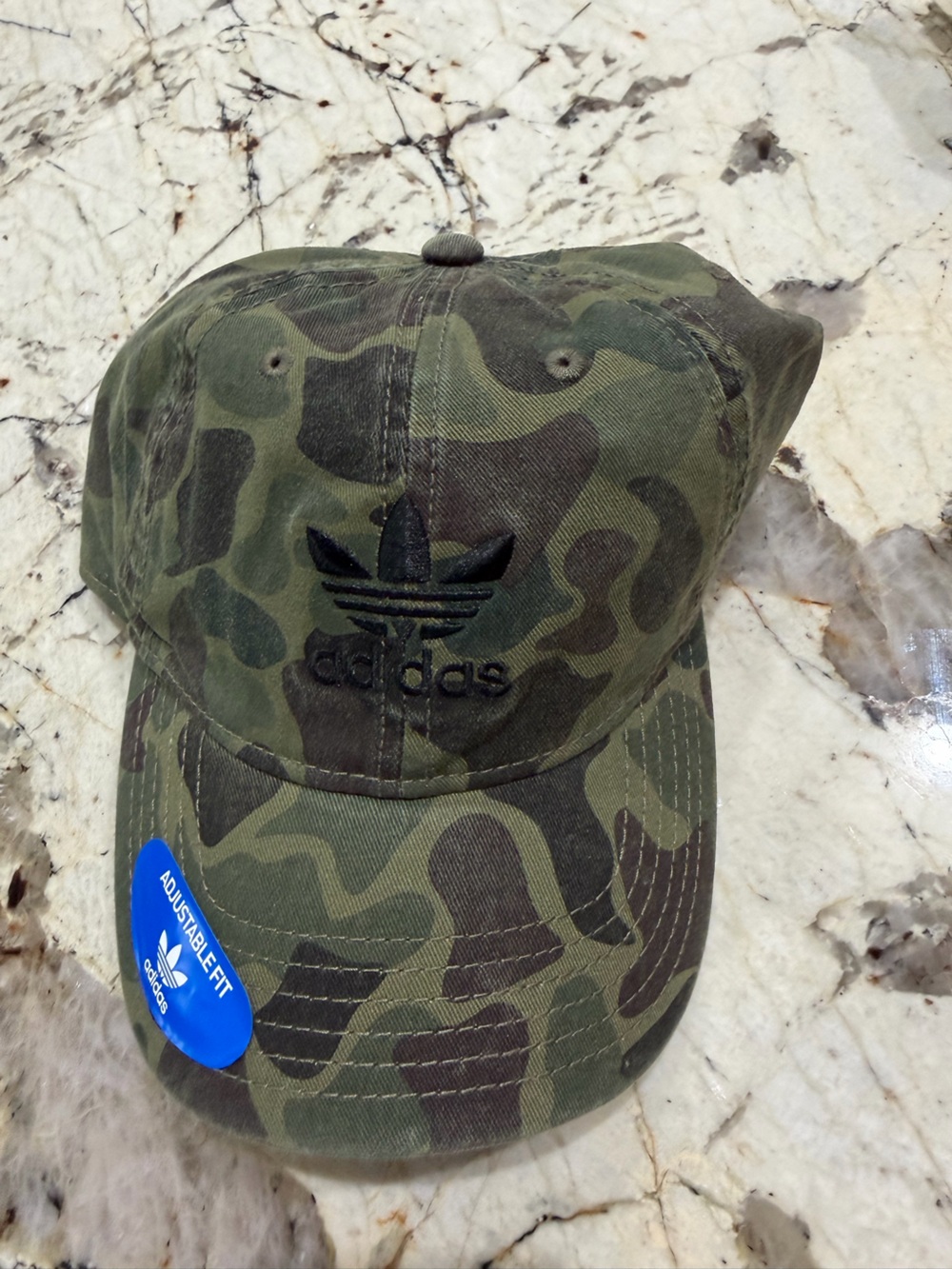 Adidas Original Relaxed Camo Olive Cargo Grern Strapback Hat
